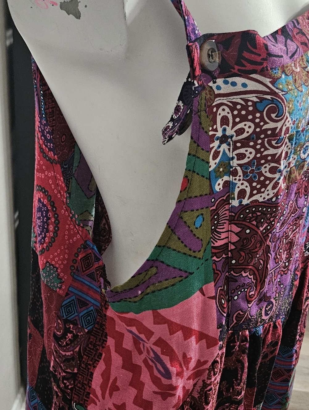 Women Summer Boho Floral Loose Wide Leg Overall Jumpsuits with Pockets Size XL - Picture 6 of 12